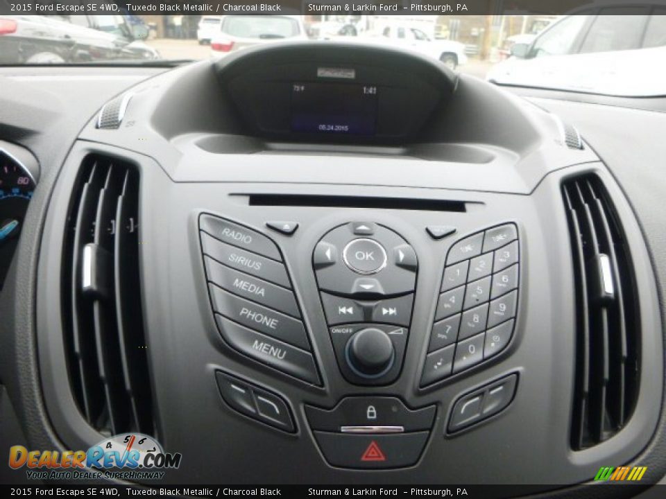 2015 Ford Escape SE 4WD Tuxedo Black Metallic / Charcoal Black Photo #12