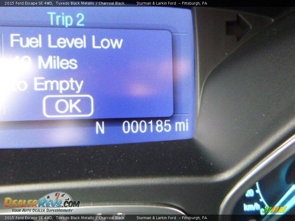 2015 Ford Escape SE 4WD Tuxedo Black Metallic / Charcoal Black Photo #14