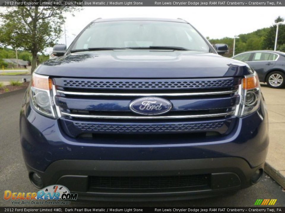 2012 Ford Explorer Limited 4WD Dark Pearl Blue Metallic / Medium Light Stone Photo #4