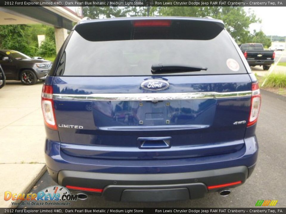 2012 Ford Explorer Limited 4WD Dark Pearl Blue Metallic / Medium Light Stone Photo #10