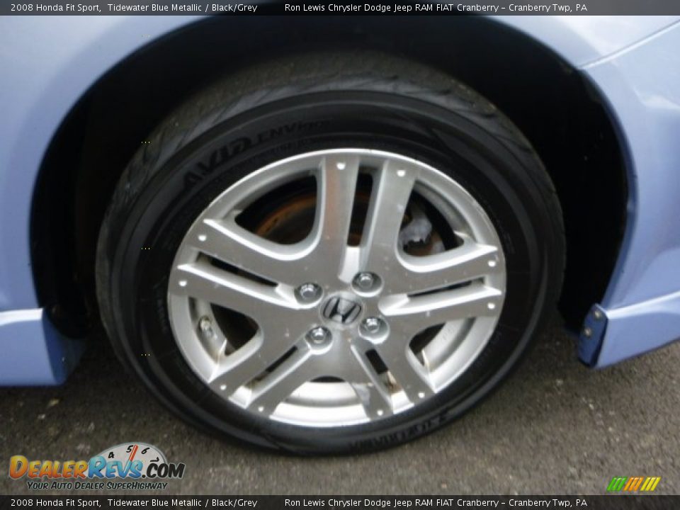 2008 Honda Fit Sport Tidewater Blue Metallic / Black/Grey Photo #2