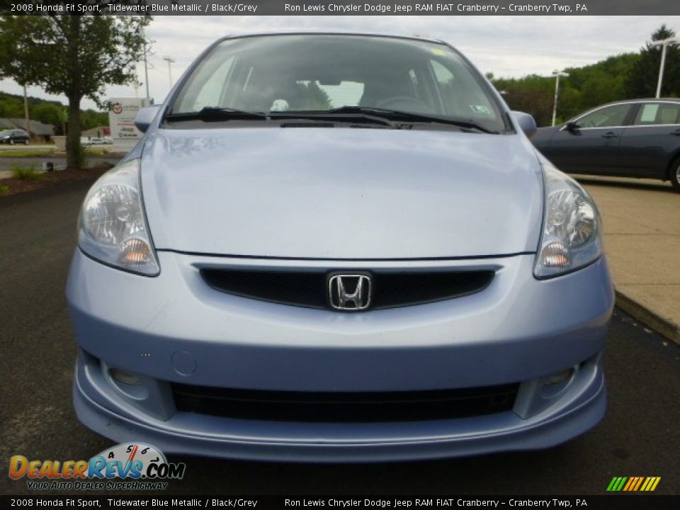 2008 Honda Fit Sport Tidewater Blue Metallic / Black/Grey Photo #4