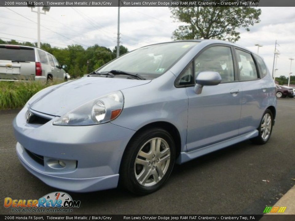 2008 Honda Fit Sport Tidewater Blue Metallic / Black/Grey Photo #5