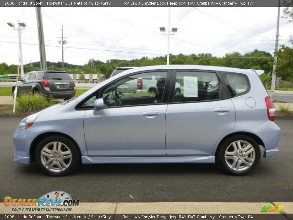 2008 Honda Fit Sport Tidewater Blue Metallic / Black/Grey Photo #6
