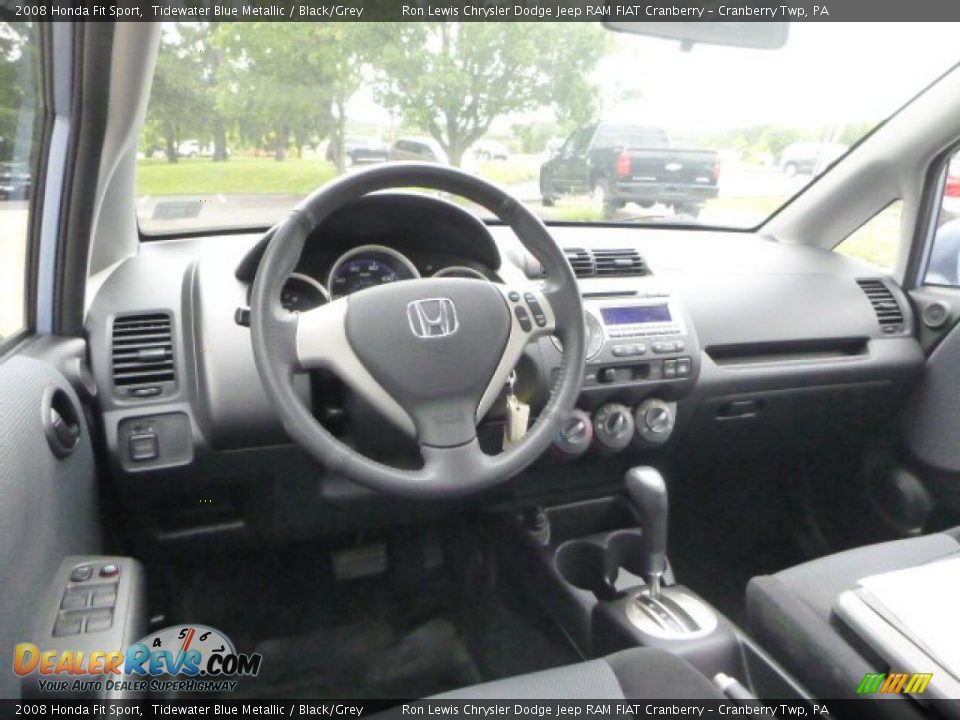 2008 Honda Fit Sport Tidewater Blue Metallic / Black/Grey Photo #7