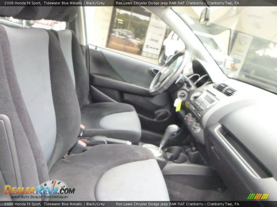 2008 Honda Fit Sport Tidewater Blue Metallic / Black/Grey Photo #13