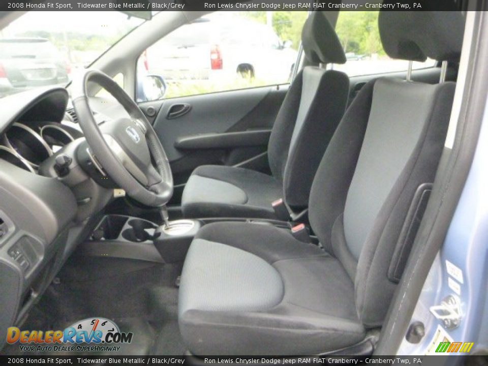2008 Honda Fit Sport Tidewater Blue Metallic / Black/Grey Photo #14