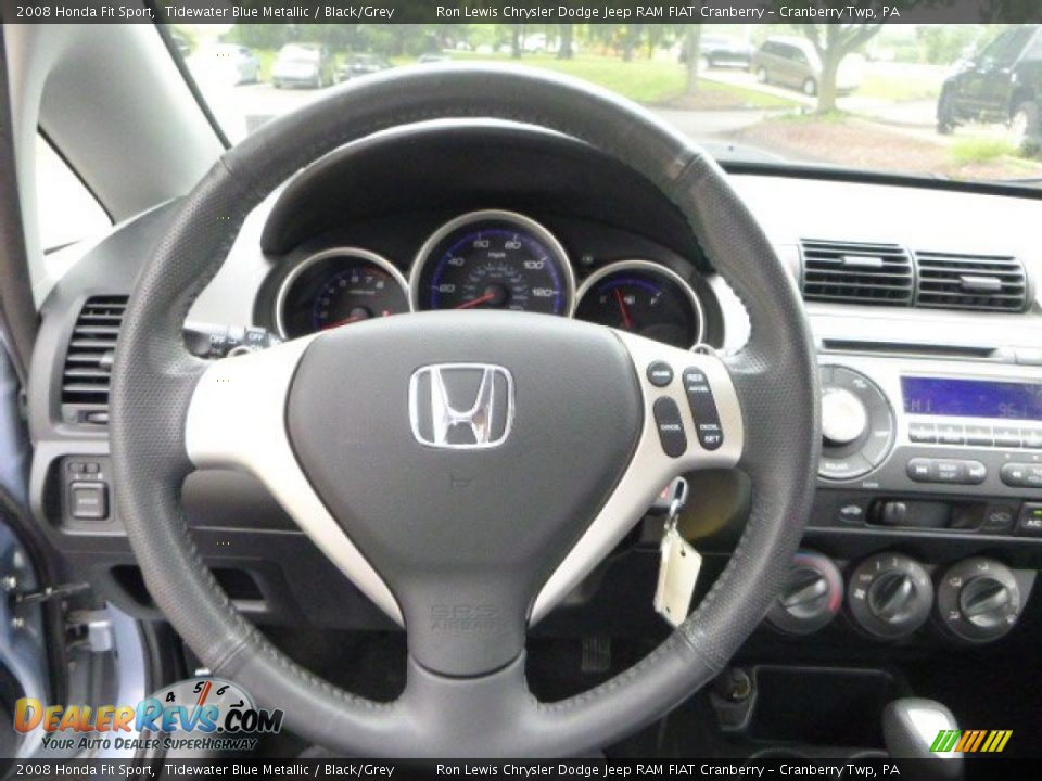 2008 Honda Fit Sport Tidewater Blue Metallic / Black/Grey Photo #17