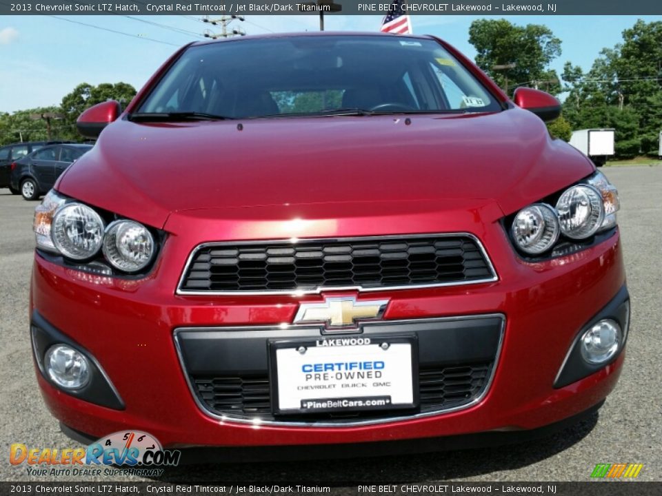2013 Chevrolet Sonic LTZ Hatch Crystal Red Tintcoat / Jet Black/Dark Titanium Photo #2