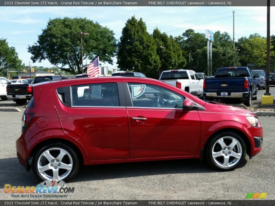 2013 Chevrolet Sonic LTZ Hatch Crystal Red Tintcoat / Jet Black/Dark Titanium Photo #5