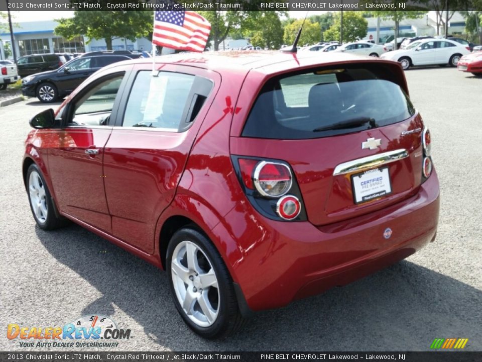 2013 Chevrolet Sonic LTZ Hatch Crystal Red Tintcoat / Jet Black/Dark Titanium Photo #11