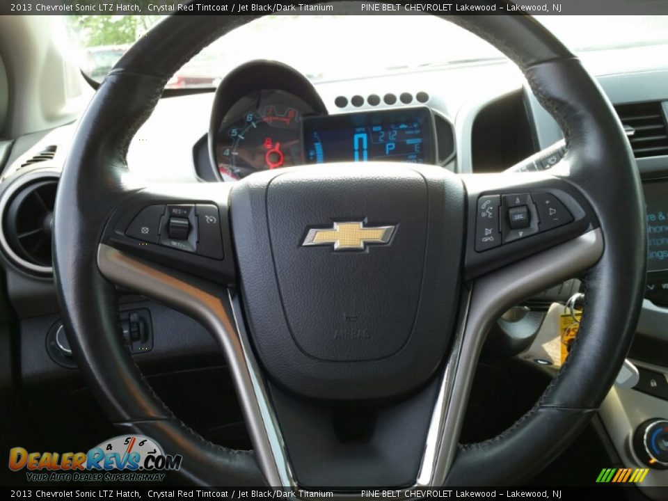 2013 Chevrolet Sonic LTZ Hatch Crystal Red Tintcoat / Jet Black/Dark Titanium Photo #16
