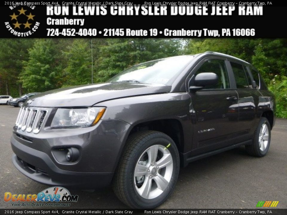2016 Jeep Compass Sport 4x4 Granite Crystal Metallic / Dark Slate Gray Photo #1