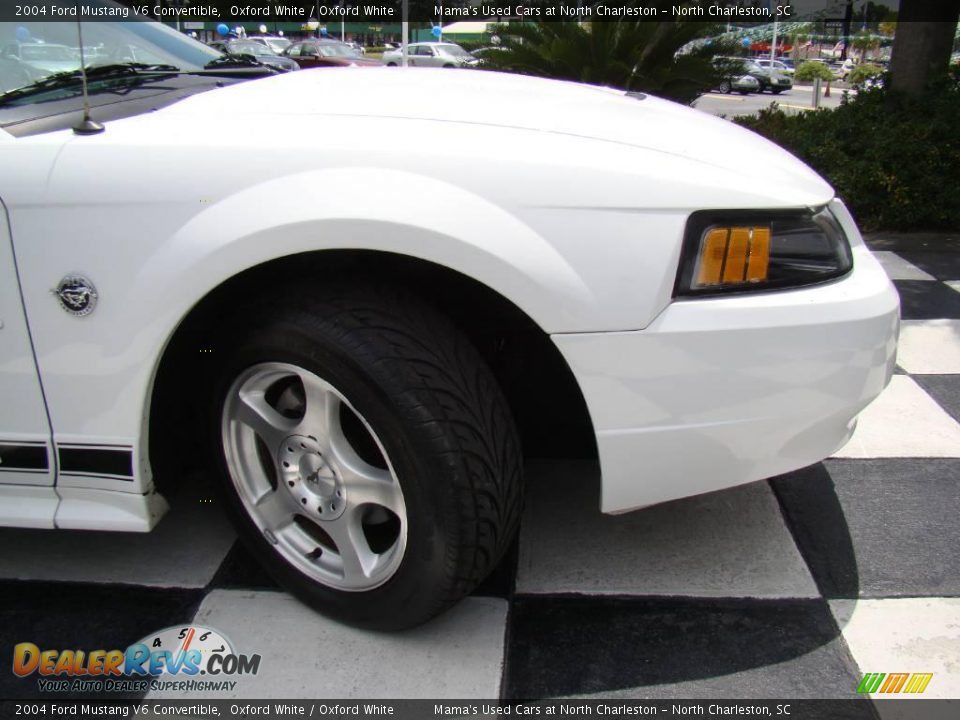 2004 Ford Mustang V6 Convertible Oxford White / Oxford White Photo #20