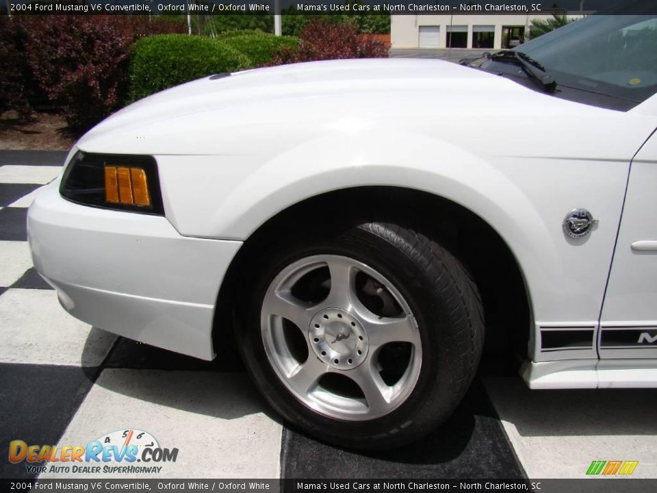 2004 Ford Mustang V6 Convertible Oxford White / Oxford White Photo #21