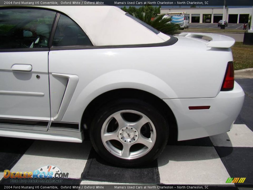 2004 Ford Mustang V6 Convertible Oxford White / Oxford White Photo #22