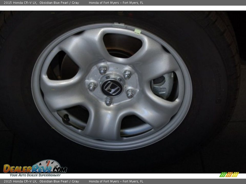 2015 Honda CR-V LX Obsidian Blue Pearl / Gray Photo #4