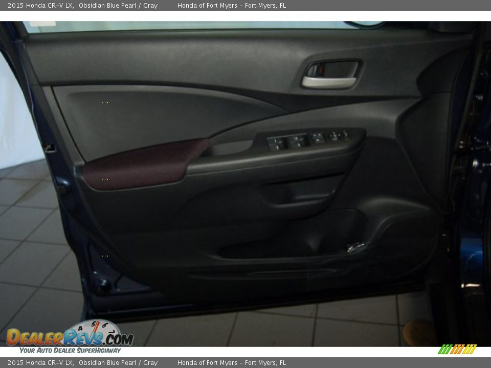 2015 Honda CR-V LX Obsidian Blue Pearl / Gray Photo #9