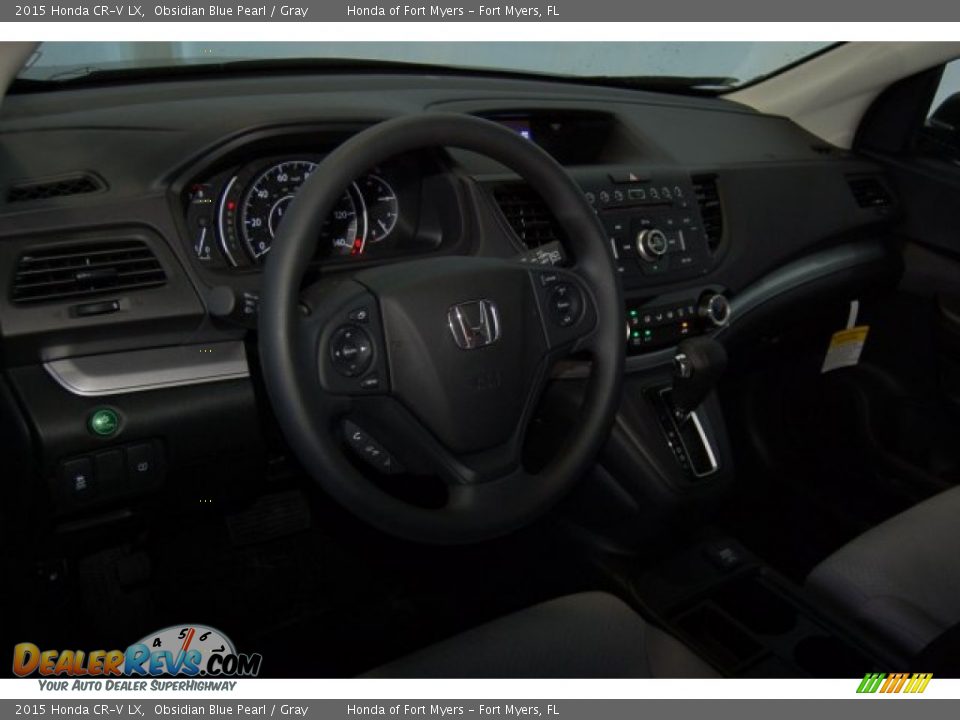 2015 Honda CR-V LX Obsidian Blue Pearl / Gray Photo #10