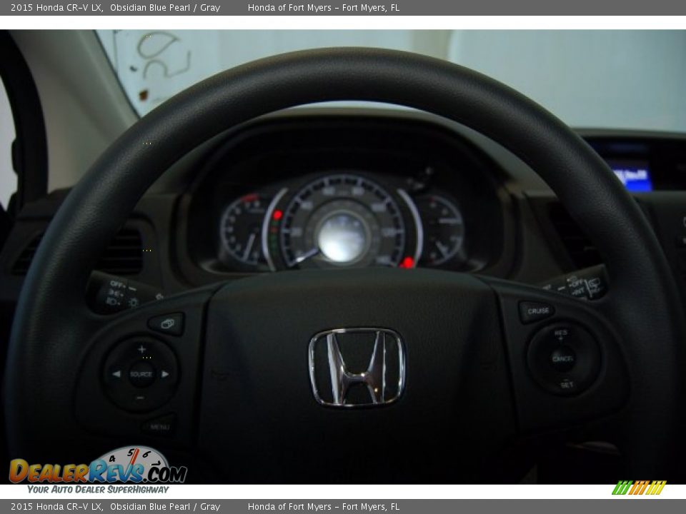 2015 Honda CR-V LX Obsidian Blue Pearl / Gray Photo #16