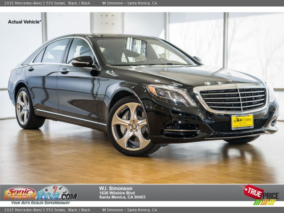 2015 Mercedes-Benz S 550 Sedan Black / Black Photo #1