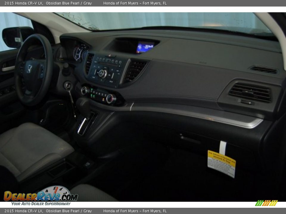 2015 Honda CR-V LX Obsidian Blue Pearl / Gray Photo #24