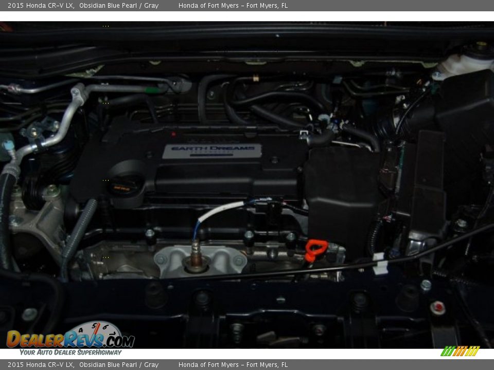 2015 Honda CR-V LX Obsidian Blue Pearl / Gray Photo #25