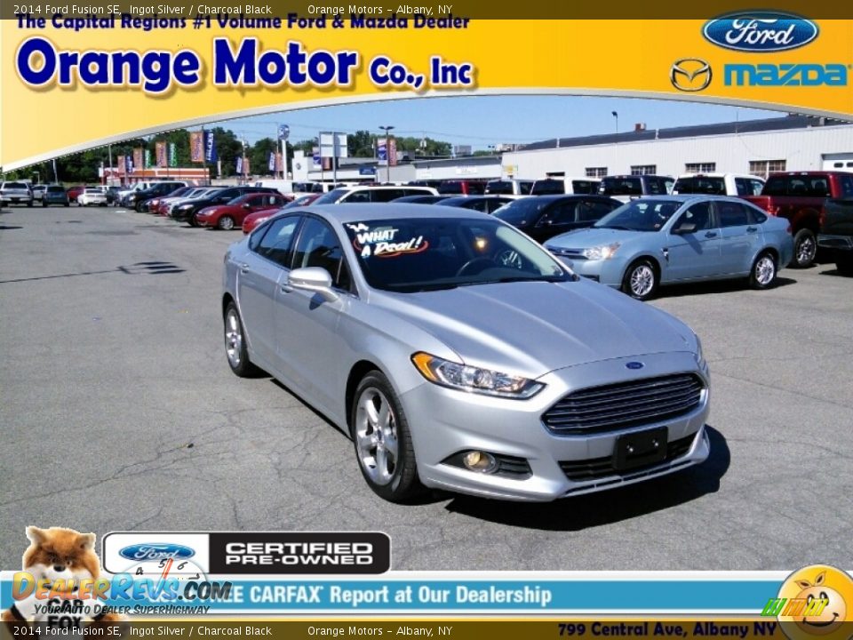 2014 Ford Fusion SE Ingot Silver / Charcoal Black Photo #1