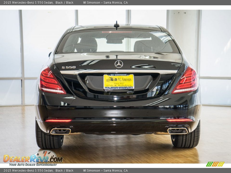 2015 Mercedes-Benz S 550 Sedan Black / Black Photo #4