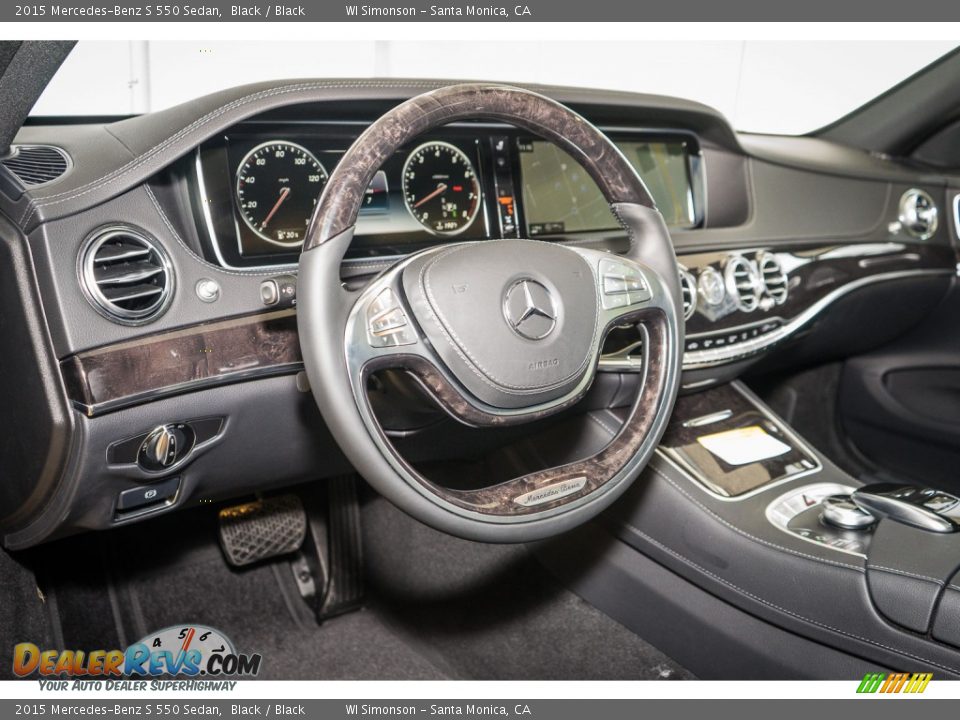 2015 Mercedes-Benz S 550 Sedan Black / Black Photo #6