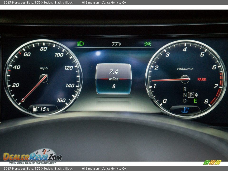 2015 Mercedes-Benz S 550 Sedan Black / Black Photo #7