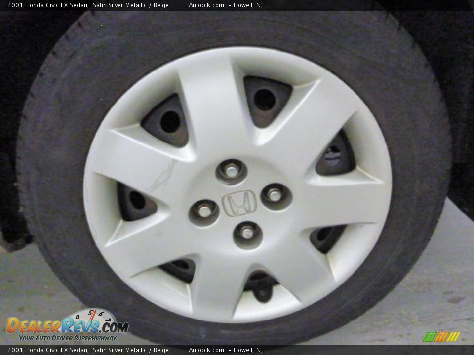 2001 Honda Civic EX Sedan Satin Silver Metallic / Beige Photo #3