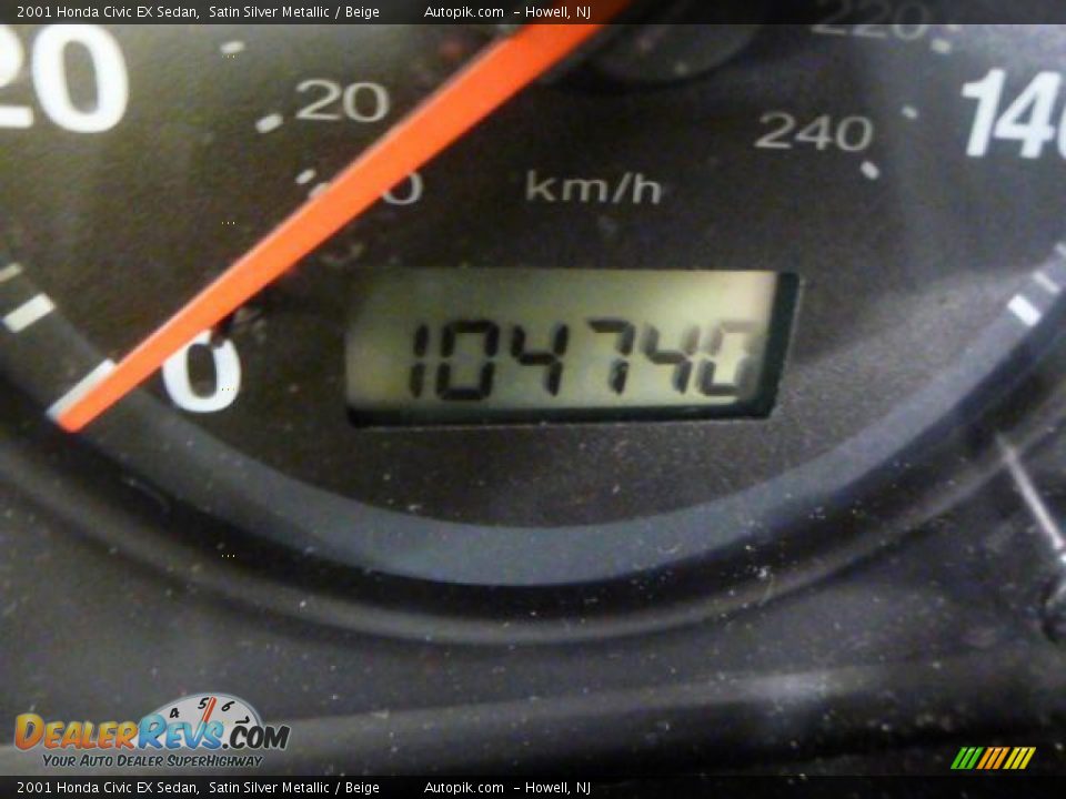 2001 Honda Civic EX Sedan Satin Silver Metallic / Beige Photo #6