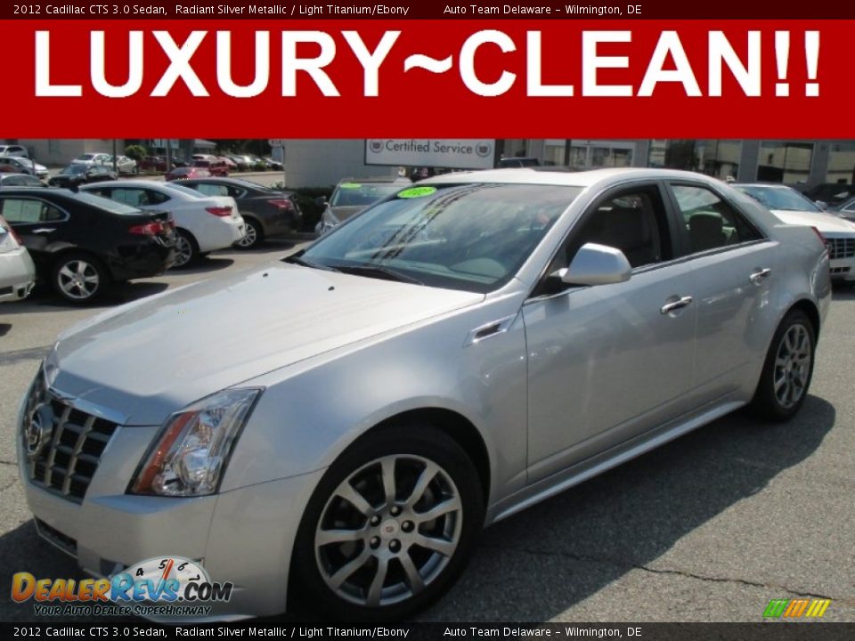 2012 Cadillac CTS 3.0 Sedan Radiant Silver Metallic / Light Titanium/Ebony Photo #1