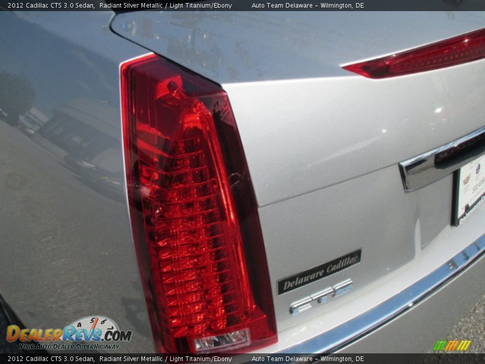 2012 Cadillac CTS 3.0 Sedan Radiant Silver Metallic / Light Titanium/Ebony Photo #24