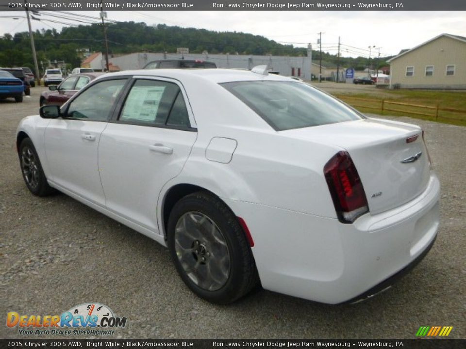2015 Chrysler 300 S AWD Bright White / Black/Ambassador Blue Photo #5