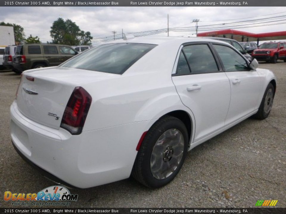 2015 Chrysler 300 S AWD Bright White / Black/Ambassador Blue Photo #7