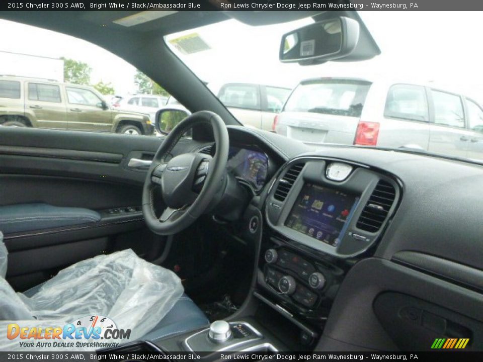 2015 Chrysler 300 S AWD Bright White / Black/Ambassador Blue Photo #10