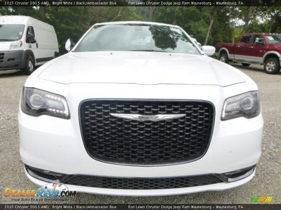 2015 Chrysler 300 S AWD Bright White / Black/Ambassador Blue Photo #13