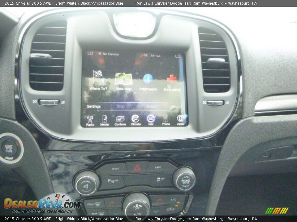2015 Chrysler 300 S AWD Bright White / Black/Ambassador Blue Photo #17