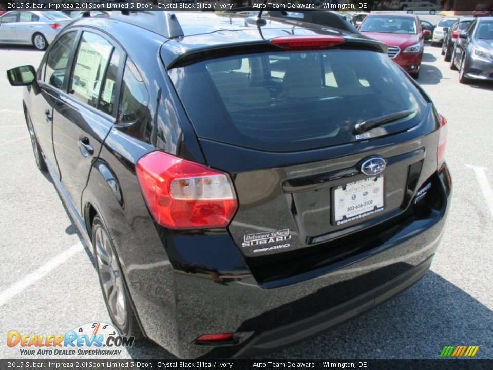 2015 Subaru Impreza 2.0i Sport Limited 5 Door Crystal Black Silica / Ivory Photo #5
