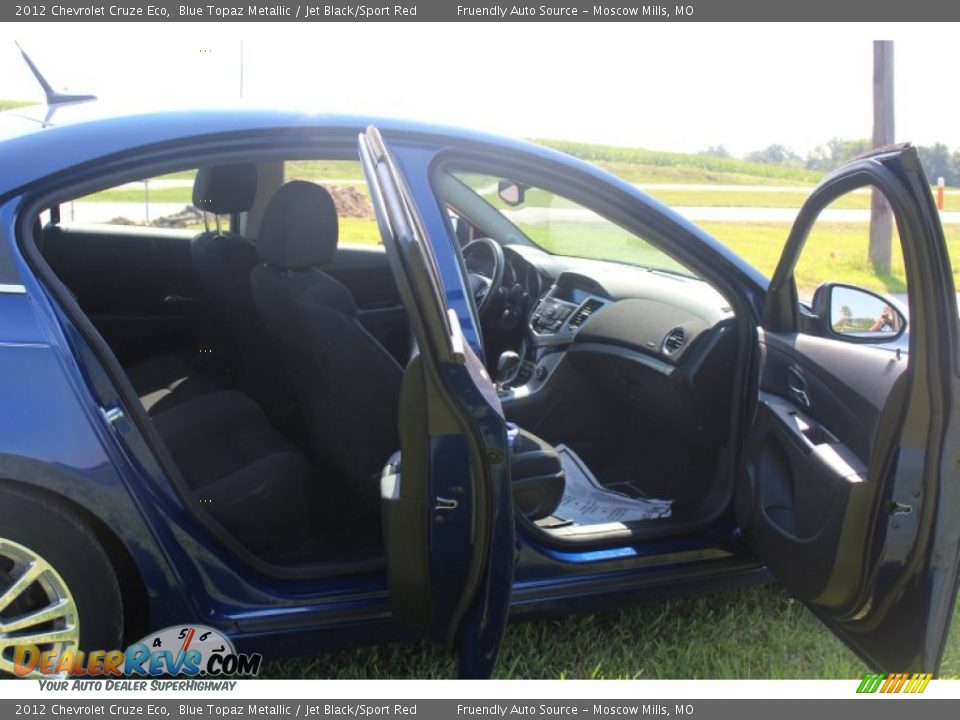 2012 Chevrolet Cruze Eco Blue Topaz Metallic / Jet Black/Sport Red Photo #4