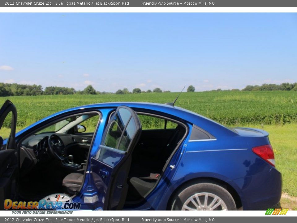 2012 Chevrolet Cruze Eco Blue Topaz Metallic / Jet Black/Sport Red Photo #6