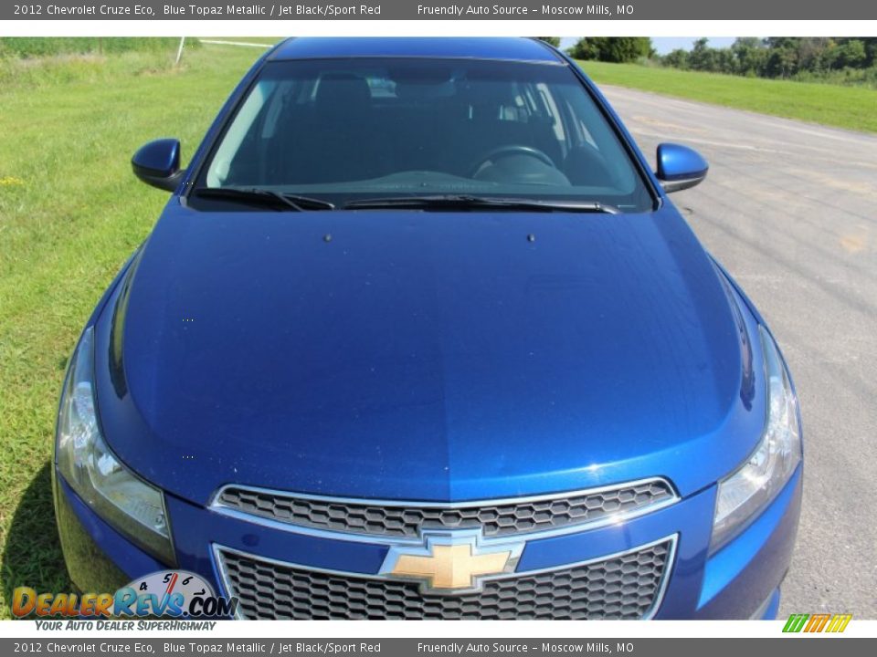 2012 Chevrolet Cruze Eco Blue Topaz Metallic / Jet Black/Sport Red Photo #9