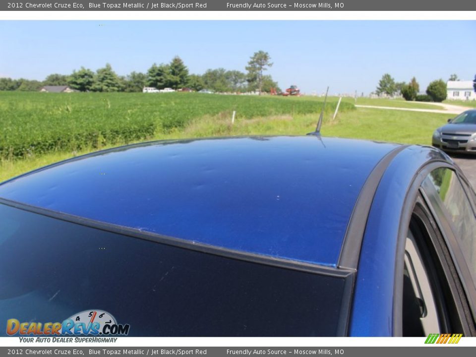 2012 Chevrolet Cruze Eco Blue Topaz Metallic / Jet Black/Sport Red Photo #10