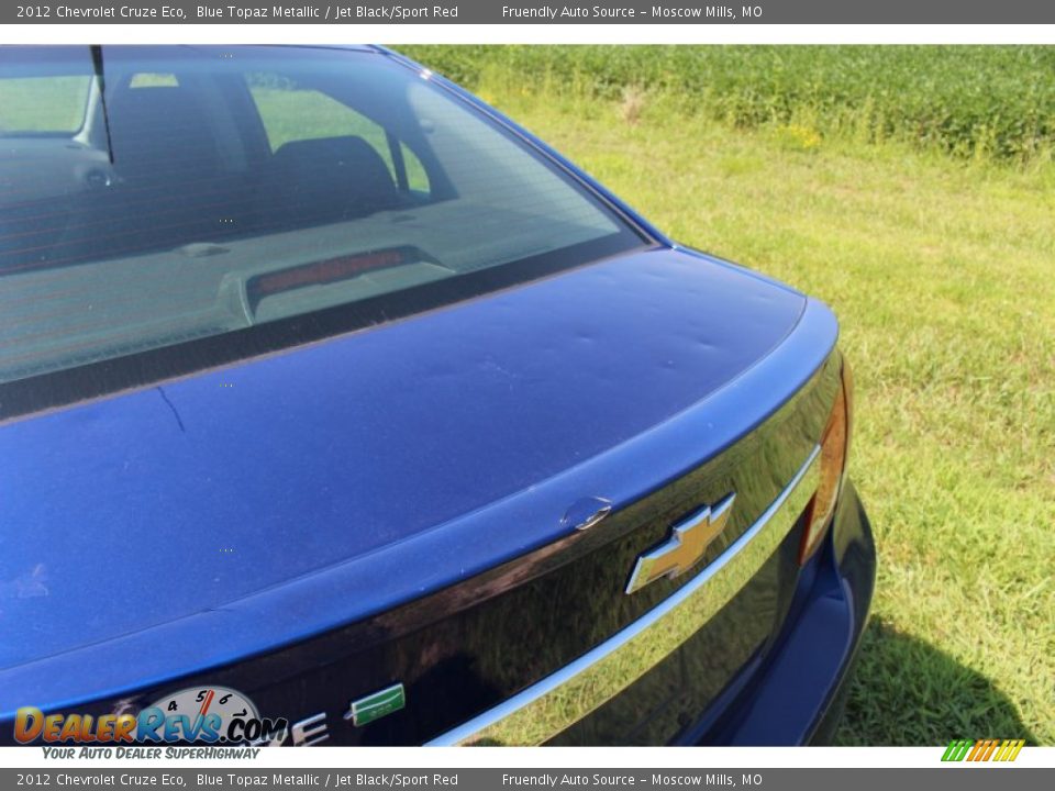 2012 Chevrolet Cruze Eco Blue Topaz Metallic / Jet Black/Sport Red Photo #11