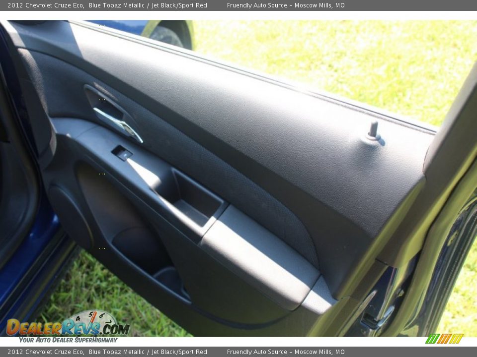 2012 Chevrolet Cruze Eco Blue Topaz Metallic / Jet Black/Sport Red Photo #12