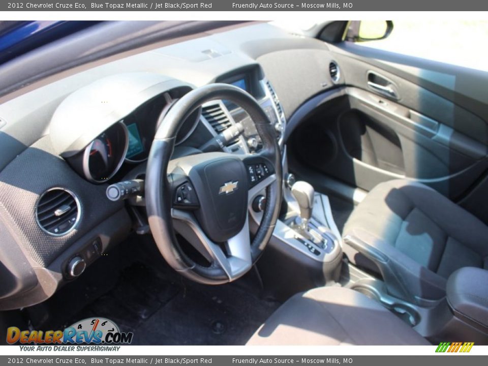 2012 Chevrolet Cruze Eco Blue Topaz Metallic / Jet Black/Sport Red Photo #14