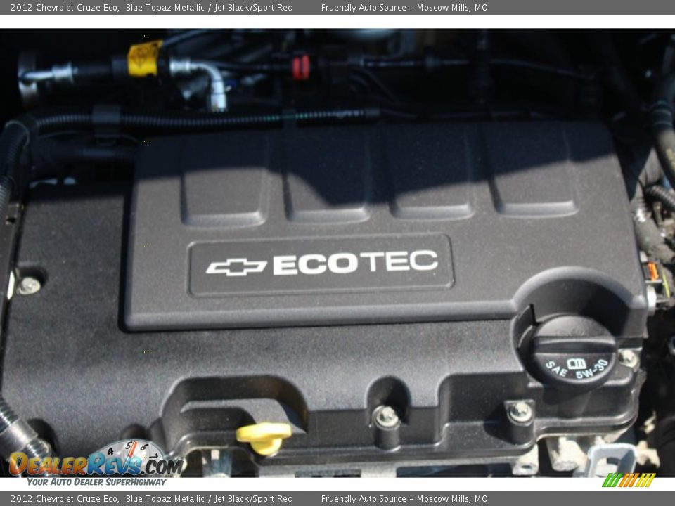 2012 Chevrolet Cruze Eco Blue Topaz Metallic / Jet Black/Sport Red Photo #24