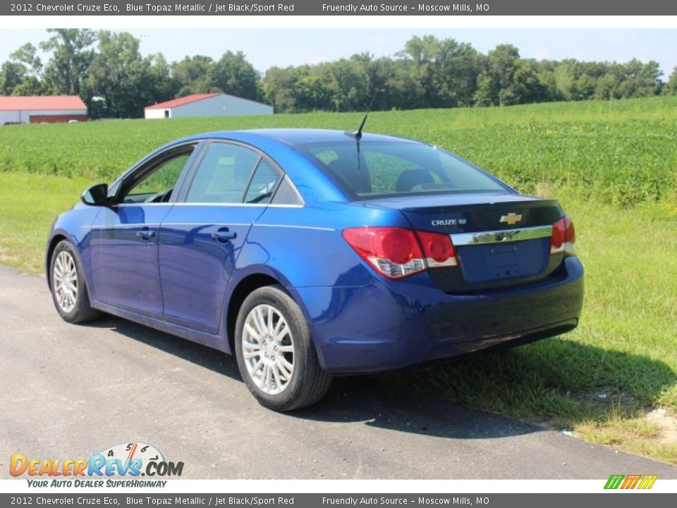 2012 Chevrolet Cruze Eco Blue Topaz Metallic / Jet Black/Sport Red Photo #32